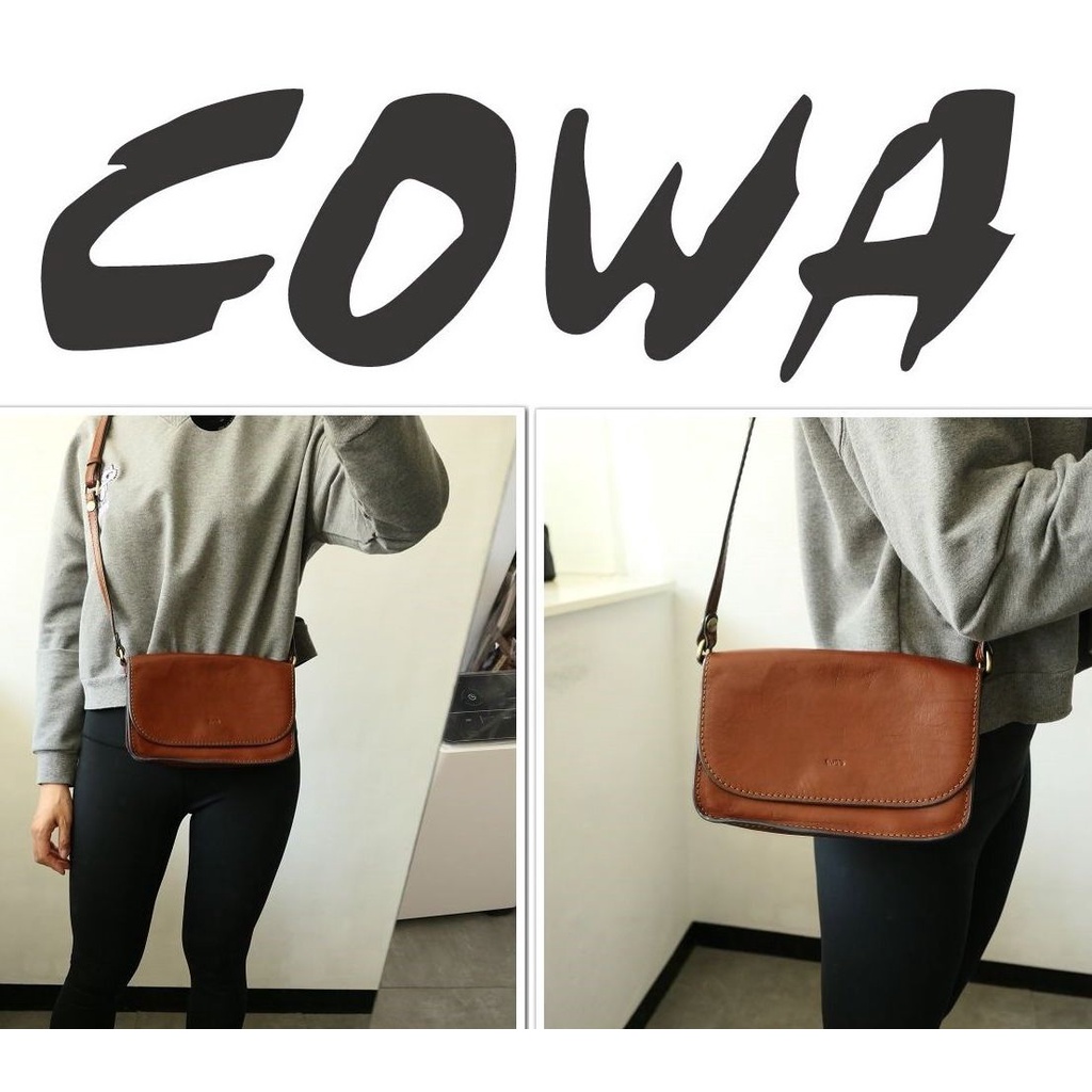 COWA 牛皮 皮質佳 mini款 斜背包 肩背包 側背包