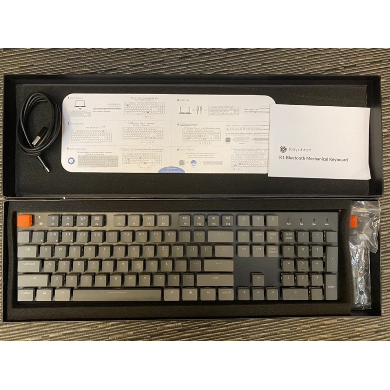 Keychron K1 極輕薄無線機械式鍵盤 v4 104鍵 RGB彩色背光燈【紅軸】
