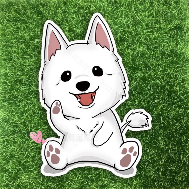Sa059 招你狐狸犬防水貼紙 防水貼紙 Q圖 狐狸犬 狐狸出沒 生日禮物 情侶禮物 交換禮物 蝦皮購物