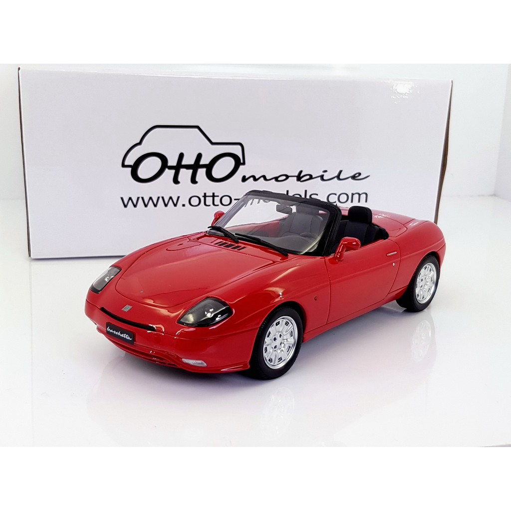 【模型車藝】1/18 Otto Fiat Barchetta 1995紅 義大利敞篷小跑車 限量999台