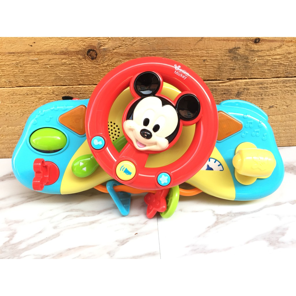 二手 免運 迪士尼 米奇 米老鼠 嬰幼兒童 方向盤聲光玩具