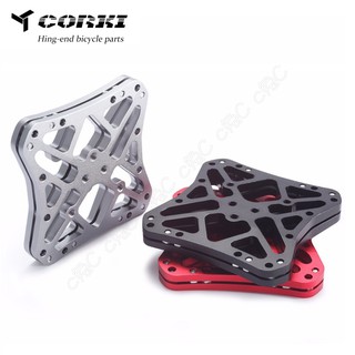 CORKI-全新自行車鋁合金快拆踏板：卡踏轉平踏 公路車卡鞋鎖踏轉換器 腳踏車轉接片 單車腳踏板