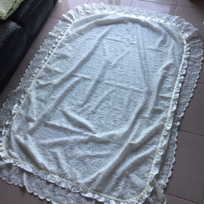 雙層蕾絲桌巾-大長方