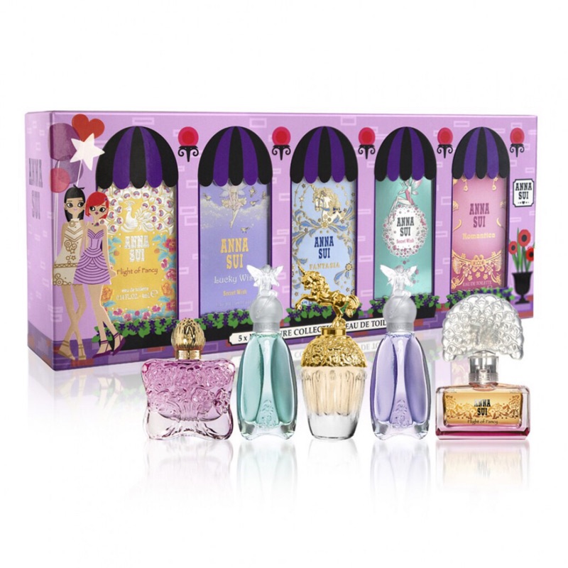 Anna Sui 安娜蘇香水禮盒組anna Sui 雅緻迷你小香禮盒4ml 五入 蝦皮購物