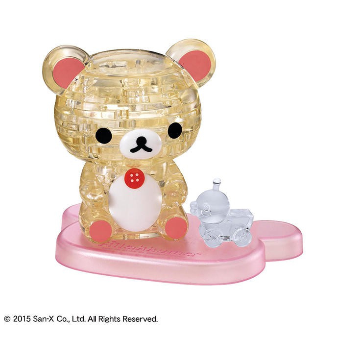 50193 3D立體塑膠透明水晶37片日本進口拼圖 Rilakkuma 拉拉熊 懶懶熊