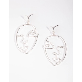 現貨 Lovisa Silver Picasso Face Earrings 澳洲 耳環 耳針 輕珠寶