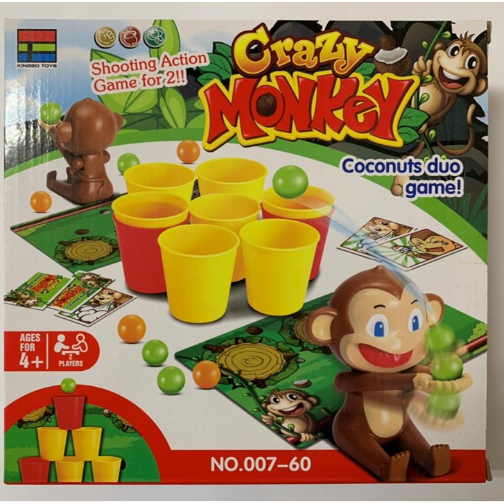 淡水小舖 新品桌遊親子互動益智兒童遊戲投籃杯游戲crazy Monkey 猴子投籃遊戲組 蝦皮購物