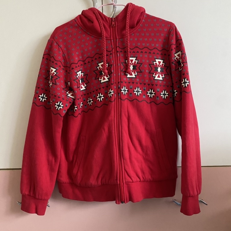 [Bossini] 紅色內鋪毛外套