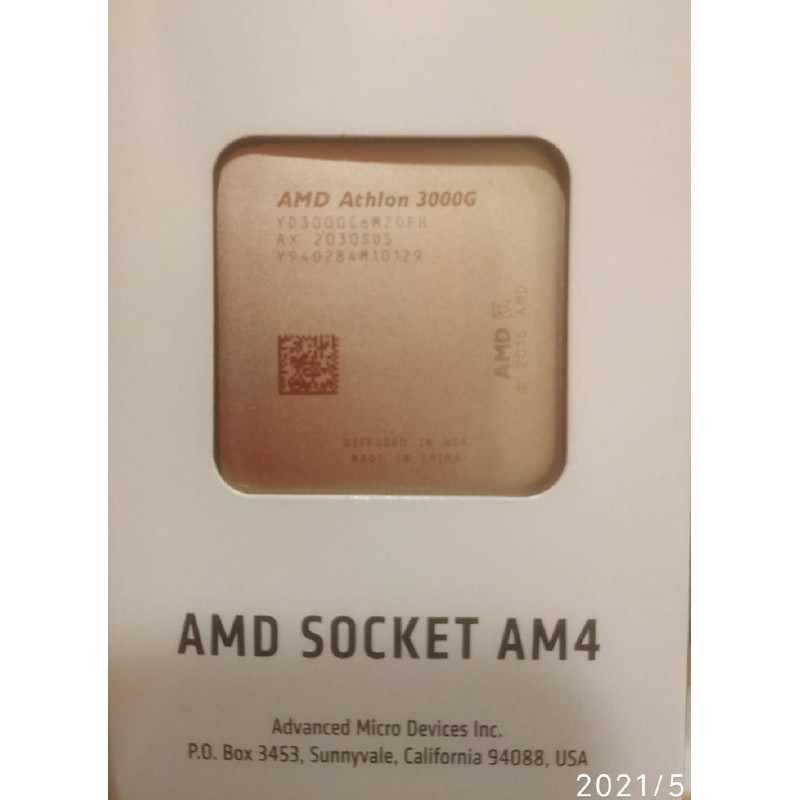 現貨 全新未拆 AMD Athlon 3000G CPU 含內顯