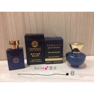 Versace 凡賽斯 狄倫．女神女性淡香精5ml+狄倫．正藍男性淡香水5ml/小香水