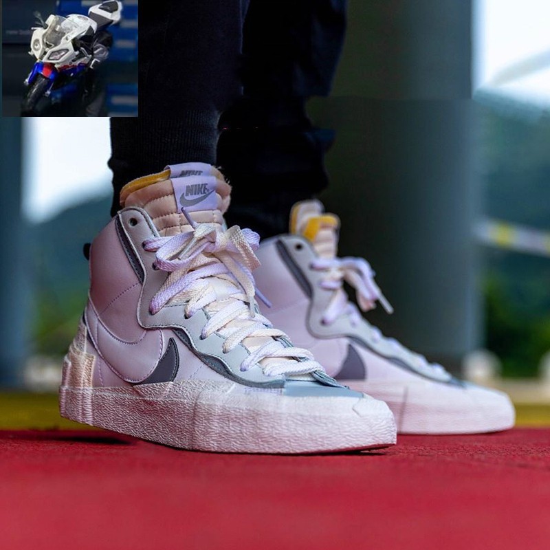 sacai blazer black and white