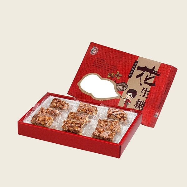 宜蘭餅 - 原味花生糖盒裝 18入(270g) / 芥茉花生糖袋裝 235g (全素可食)