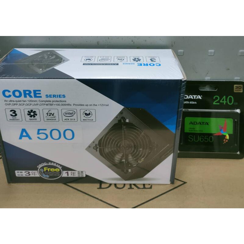 【超值套餐】CORE A500W POWER + 威剛 240G SSD SATA 2.5吋