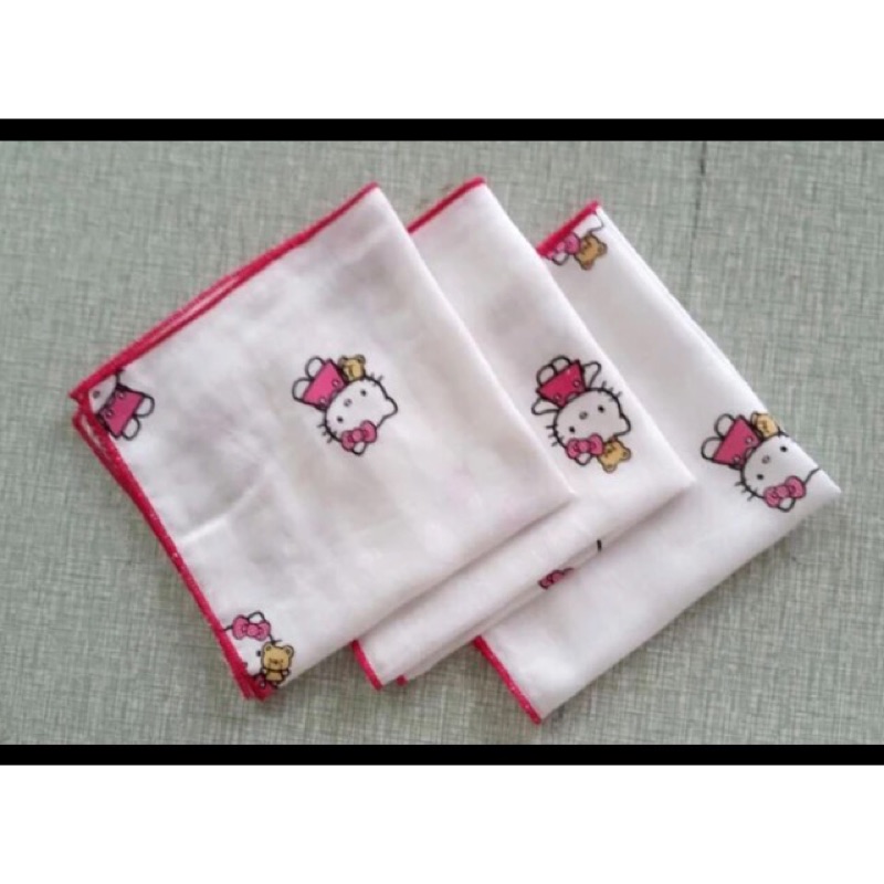 Hello Kitty 單層／四層竹纖維 紗布手帕 口水巾 小毛巾
