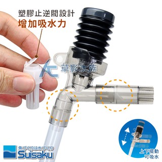 【AC草影】免運 Suisaku 水作 按壓式虹吸管/換水器（S）【一組】最新二代出貨 清洗底砂 底砂清潔 洗砂器