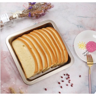 Doris-加厚DIY方形烤盤 不粘蛋糕模 正方形蛋糕模具 金色烤盤
