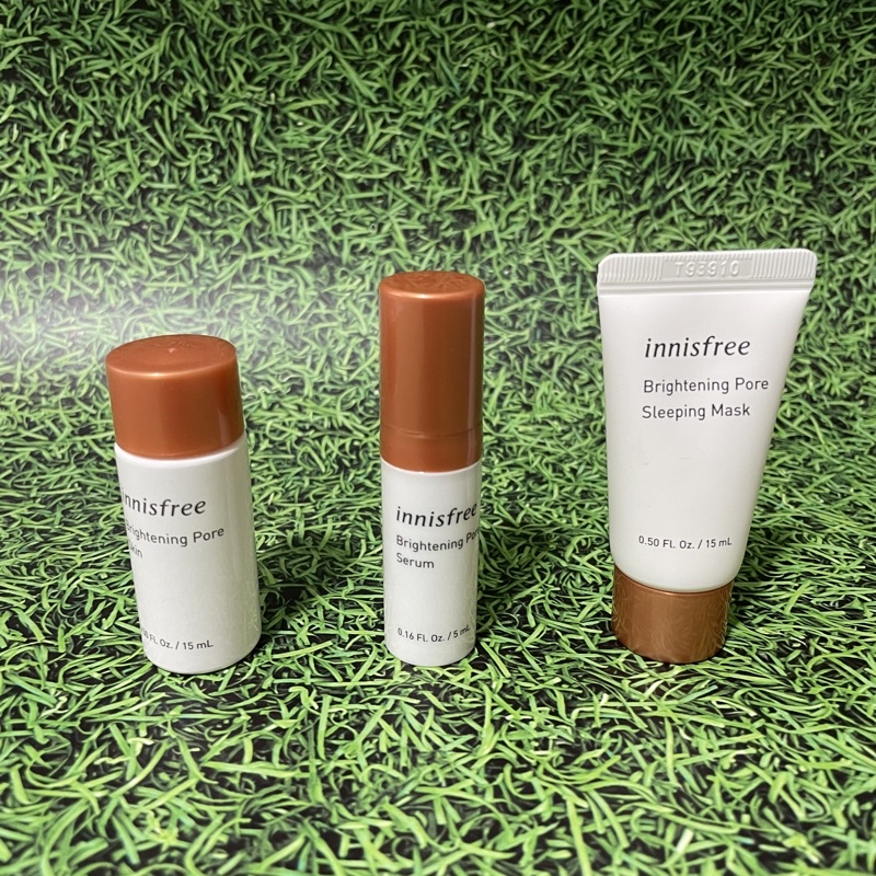 innisfree 漢拏山柑橘C 亮白柔膚水15ml／亮白精華5ml／亮白晚安面膜15ml