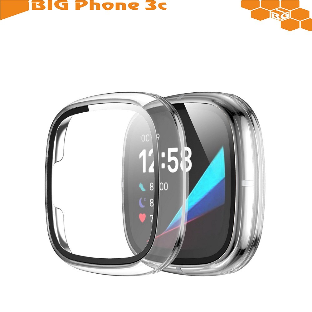 BC【PC透明殼】Fitbit Versa 3 智慧手錶全包保護殼 清水套 矽膠套 TPU