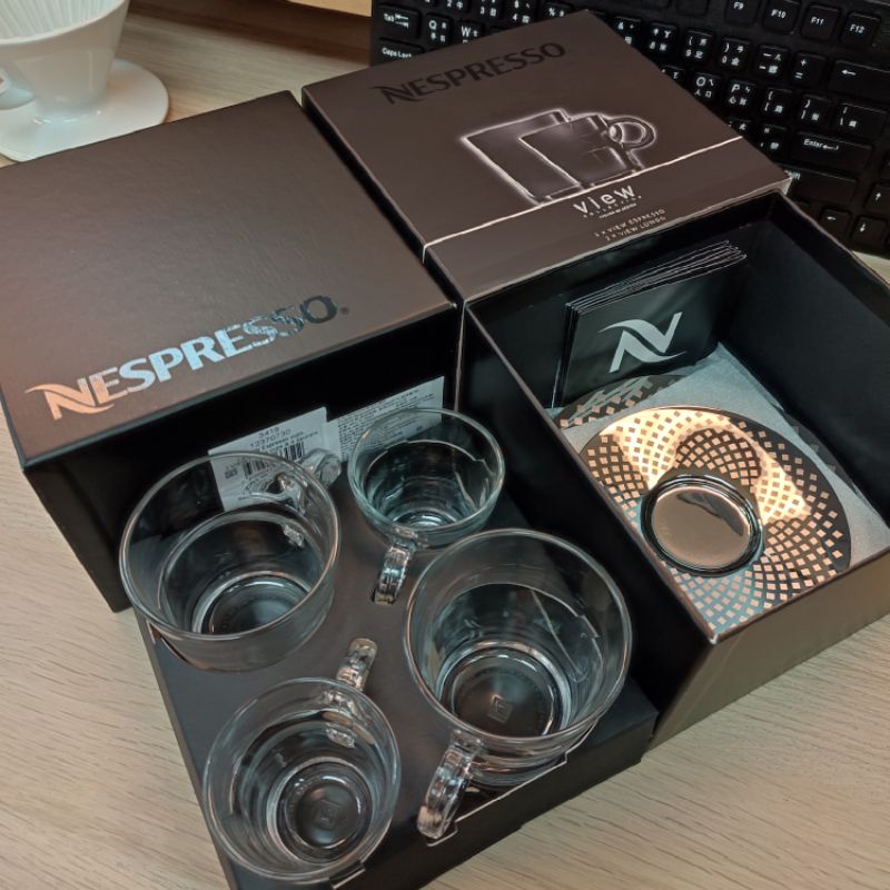 爆降一百 Nespresso View (Espresso&amp;Lungo) 杯組 4杯4碟 全新未使用