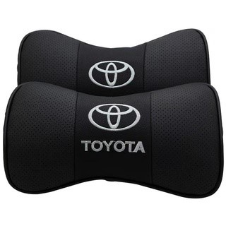 【現貨】TOYOTA汽車頭枕真皮頸枕 車用枕頭 豐田CAMRY RAV4 ALTIS YARIS WISH 竹炭車用頸枕