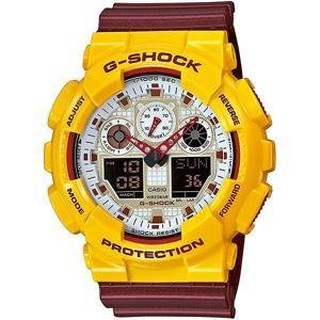 【紐約范特西】現貨 CASIO G-SHOCK 夏日亮彩 紫紅 黃 撞色 GA-100CS-9A 街頭潮流 手錶