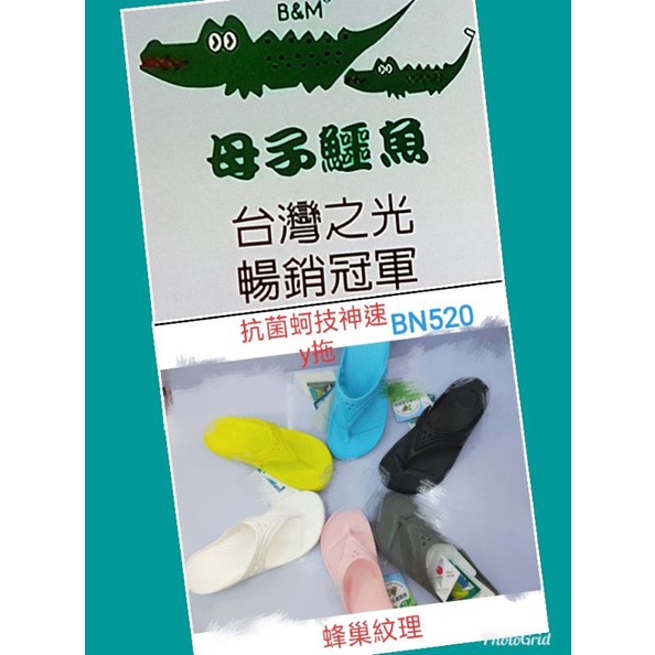 母子鱷魚🐊 蚵技神速y拖 BN520  止滑 抗菌 防臭(尺碼35~4