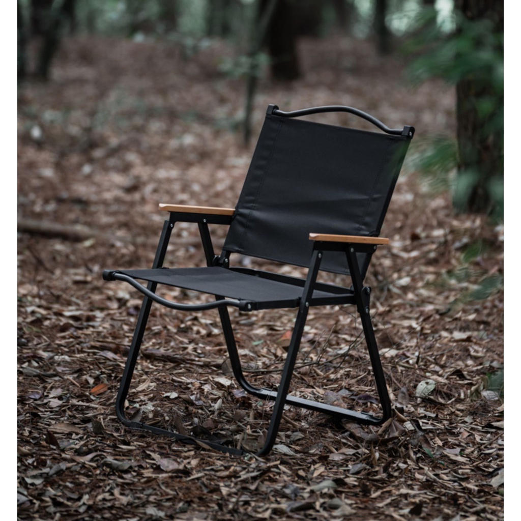 《黑化》黑色戶外折疊椅子 便攜式露營釣魚椅  鋁合金武椅 克米特椅 導演椅 野餐椅 摺曡椅 露營 附收納袋