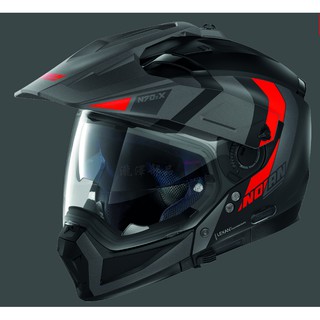 瀧澤部品 義大利 Nolan N70-2X 越野帽 DECURIO #29黑灰紅 內藏墨片 多功能帽 全罩半罩安全帽鳥帽