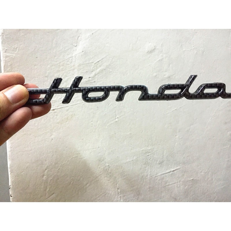汽車車標誌草體 HONDA 本田碳纖紋標誌3D車標貼後尾箱標 車身貼