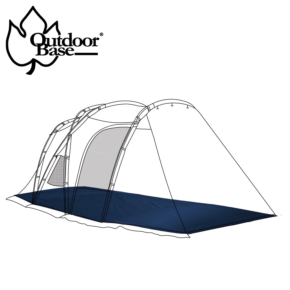 【Outdoorbase】彩繪天空歡樂豪華2D帳篷 全覆蓋型(一房一廳帳篷防潮地布)-23151