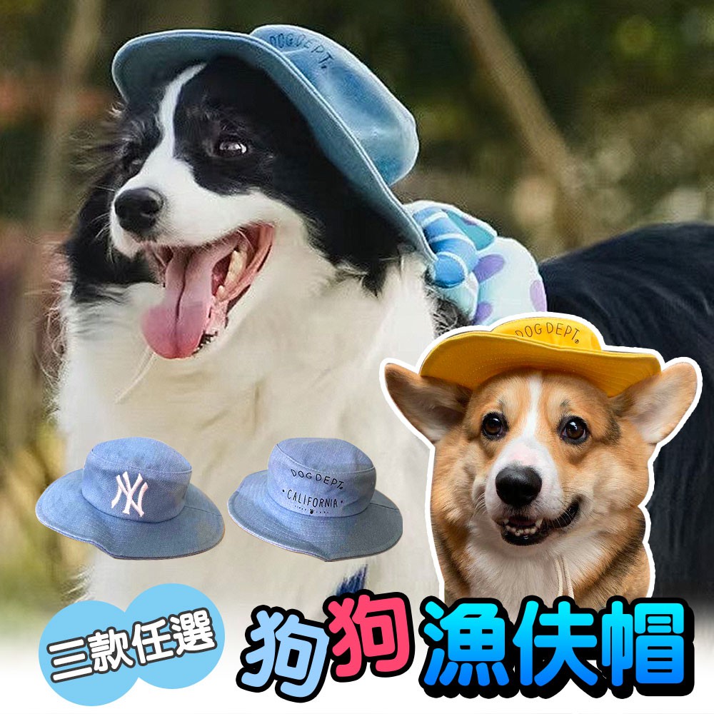 狗狗帽子變裝漁夫帽小黃帽萌趣變裝漁夫福媽寵物 蝦皮購物