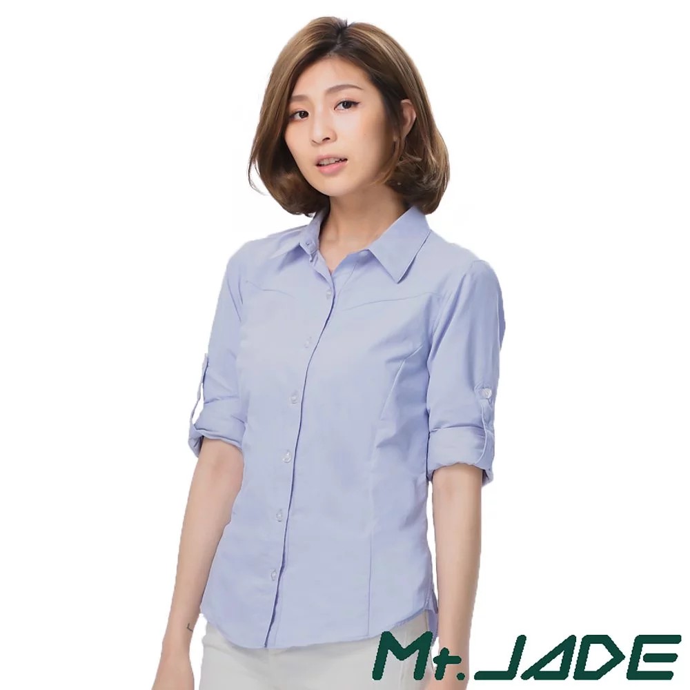 【Mt.JADE】#快速出貨 女款 Lunar輕盈吸濕快乾兩用長袖襯衫 休閒穿搭/輕量機能(2色)