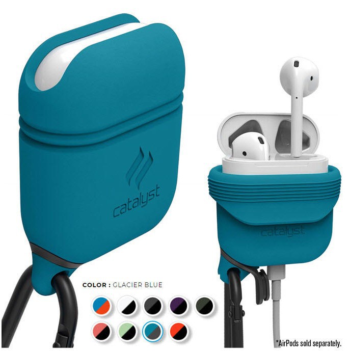 歐美限定: 冰河藍色 《台北快貨》全新原裝 CATALYST Apple AirPods 充電盒 防水防震防刮保護套