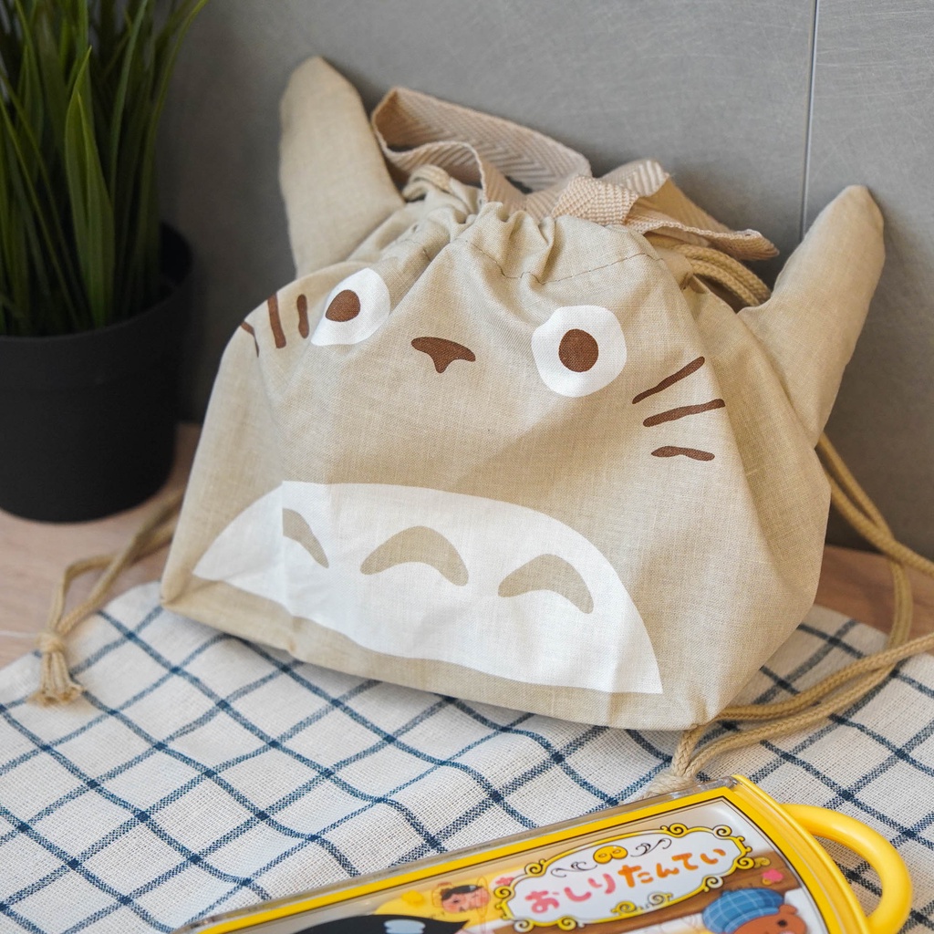 日本 吉卜力 宮崎駿 龍貓 束口袋｜兒童餐袋 餐袋 豆豆龍 束口包 午餐袋 便當袋 兒童便當袋 收納袋