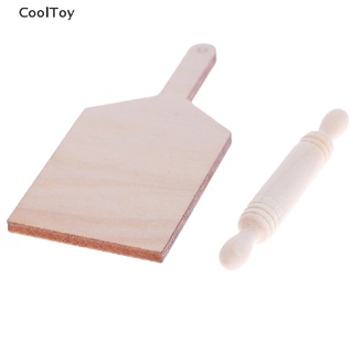 < Cooltoy > 1:12娃娃屋微型廚房砧板擀麵杖套裝配件玩具