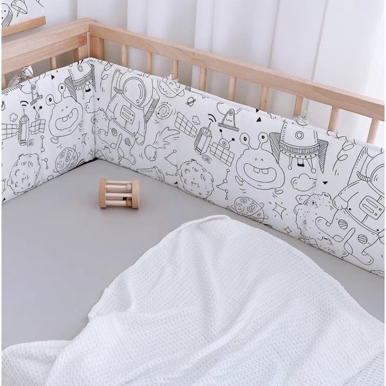 「全新現貨」床圍 嬰兒床 單片式 一片式 可水洗 防撞 滿月禮 安全 新生兒必備 裝飾 床靠 配件