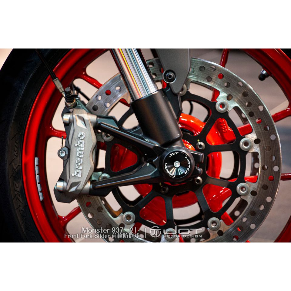 【KIRI】 JOT Ducati Monster 937 21年~ 前輪防摔球 前輪防倒球 前輪柱