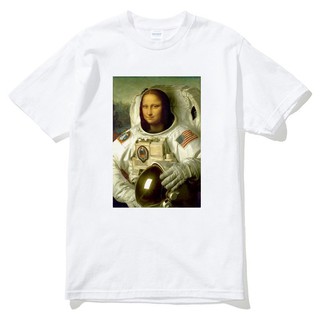 Mona Lisa Astronaut 短袖T恤 白色 太空人 蒙娜麗莎 幽默 趣味 印花潮T【現貨】