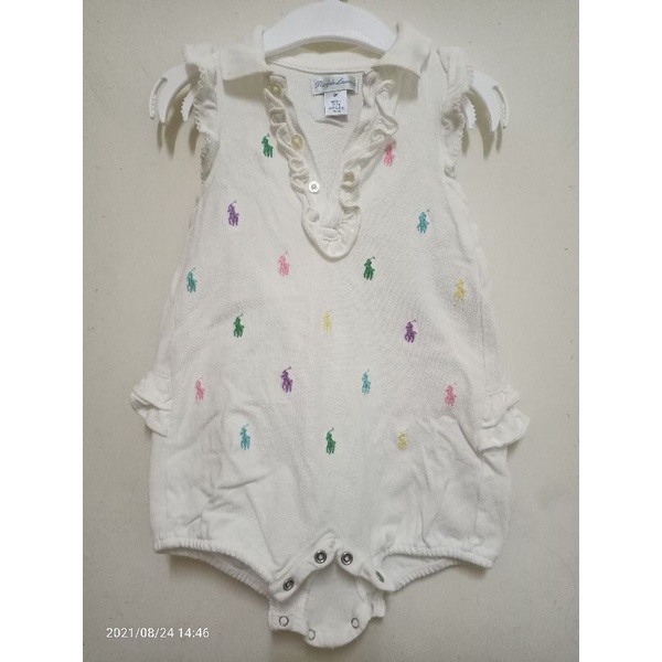 知名品牌Ralph Lauren 嬰兒連身衣/polo衫9成新(6M)