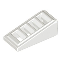 LEGO 樂高 零件 白色 6023804 18° 2x1x2/3 斜面進氣孔 水溝蓋 排氣孔 溝槽 61409