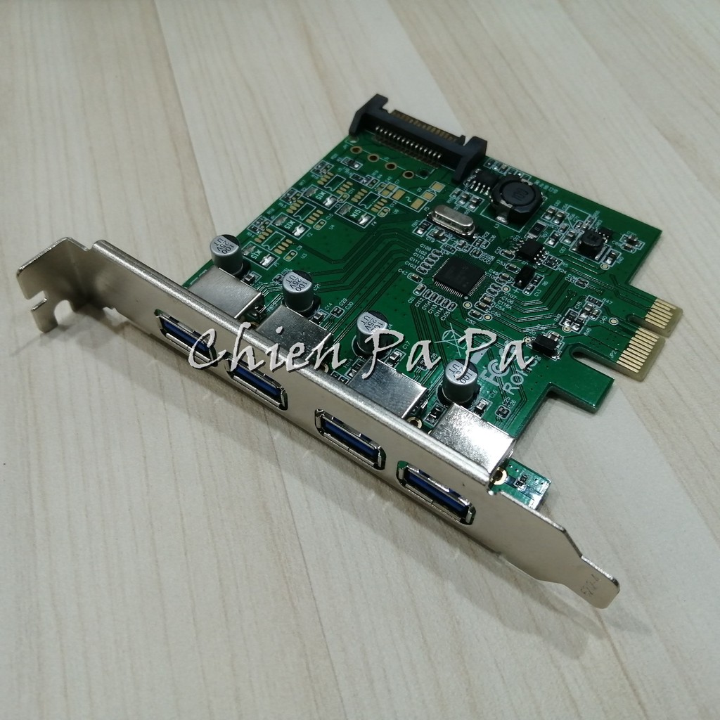 Chien_【全新】 USB 3.0 擴充卡 PCIE 介面 USB3.0 4PORT 4埠 PCI-E SATA電源