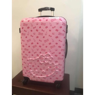 2014年kitty（日本限定）行李箱、硬殼（粉色）、尺寸：L號
