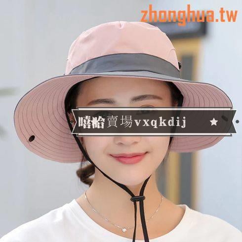 帽子君戶外遮陽帽子情侶漁夫帽女可折疊太陽帽夏季防曬帽騎車旅游登山帽 蝦皮購物