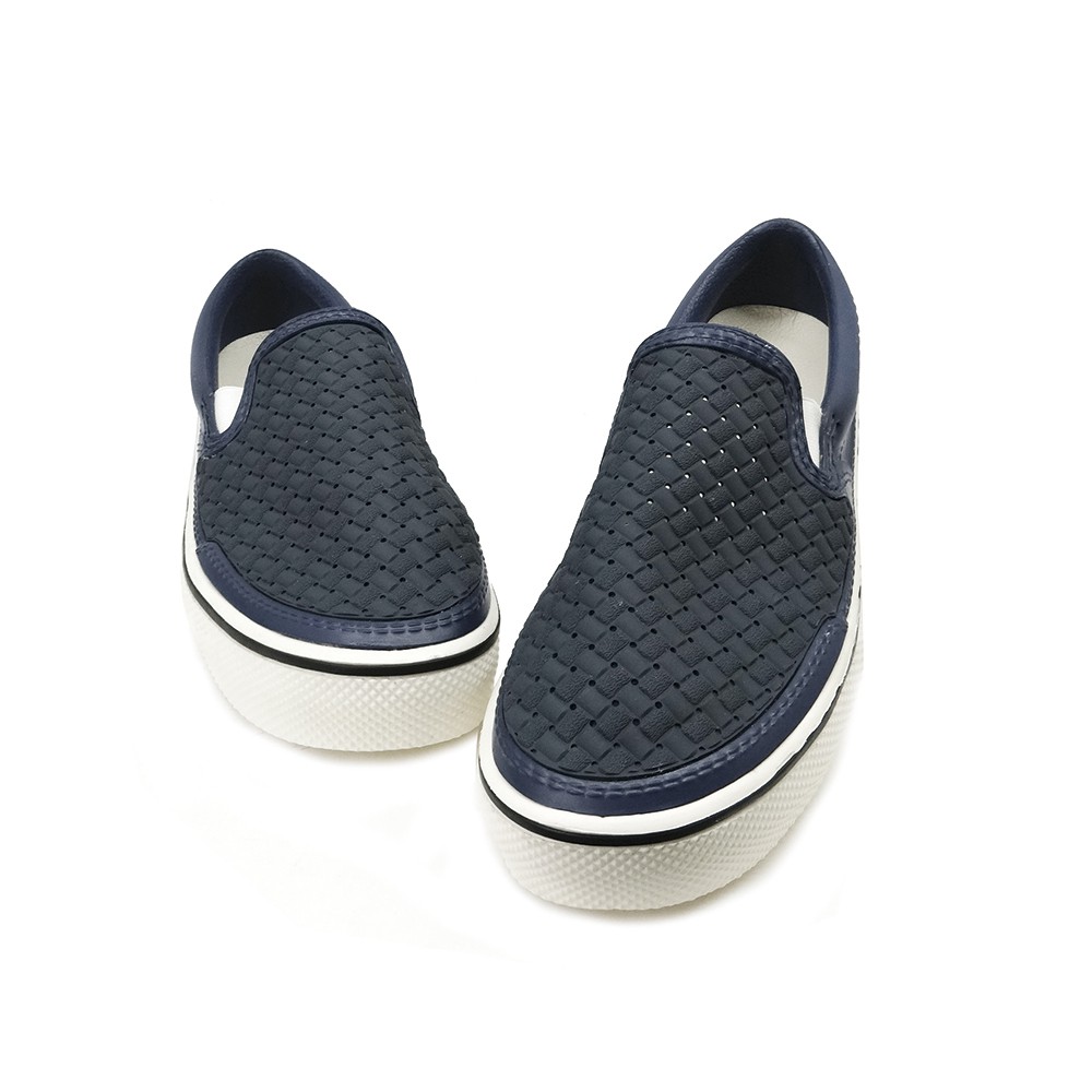 美國加州 PONIC&amp;Co. DEAN 防水輕量透氣懶人鞋 雨鞋 深藍色 男女 防水鞋 編織平底休閒鞋 樂福鞋 環保膠鞋