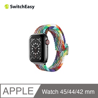 (彩虹) 美國魚骨 SwitchEasy Apple Watch Candy 42/44/45 mm 編織 尼龍 錶帶