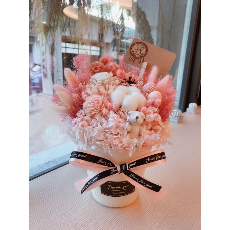 粉嫩系乾燥花 擺設 送禮 開幕 新屋 蝦皮購物