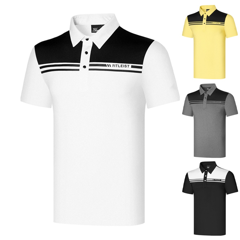 Titleist 新款高爾夫服裝 男士球衣 golf 透氣 速乾 短袖T恤 運動休閒 Polo衫上衣 JMXC