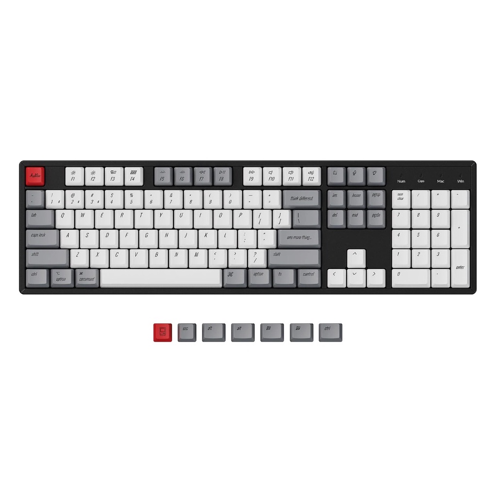 Keychron K10 104鍵 K8 OEM Profile PBT Retro Mac Keycap Set 鍵帽