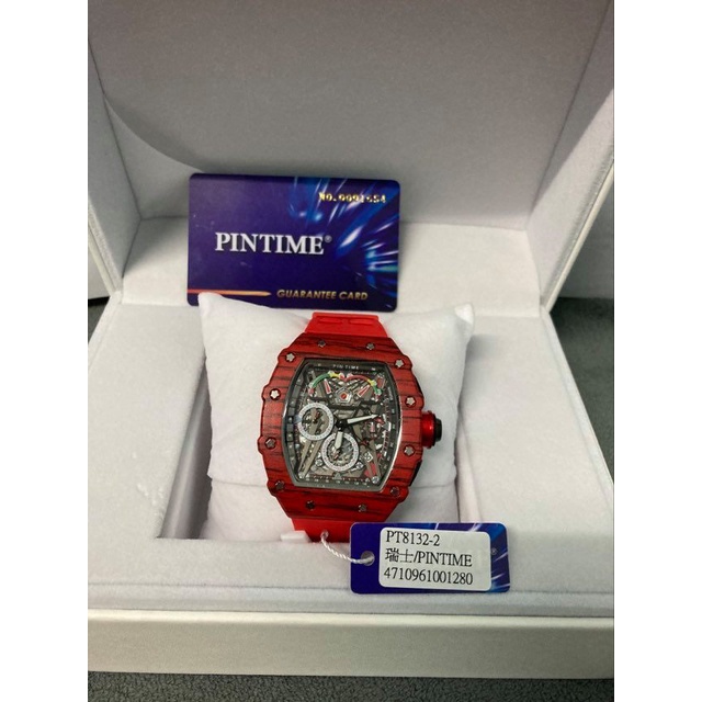 瑞士原裝進口PINTIME RM鏤空三眼計時錶-石英錶機械錶手錶男錶女錶