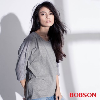 BOBSON 女款搭配蕾絲布上衣 35072-82